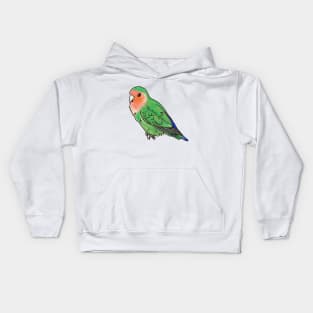 Peach-faced Lovebird Kids Hoodie